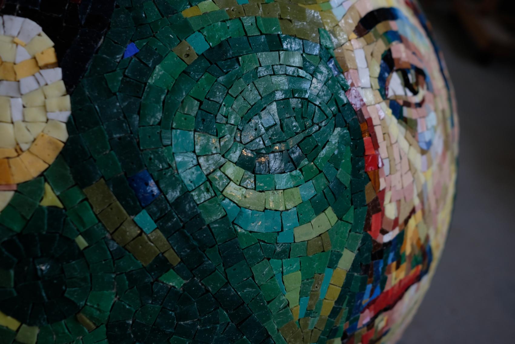 Dans les pas de Gauguin, mosaique, fauvisme, art contemporain, crÃ©ation mosaic art, jÃ©rÃ´me clochard